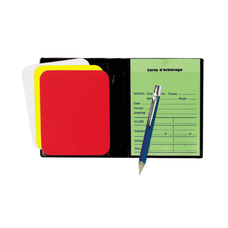 B+d Set Arbitro Pallamano Original - Fischietto, Cartellini E Blocco Note In Custodia - 2