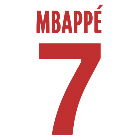Flocage Nameset Paris 2020-2021 THIRD 7 MBAPPE