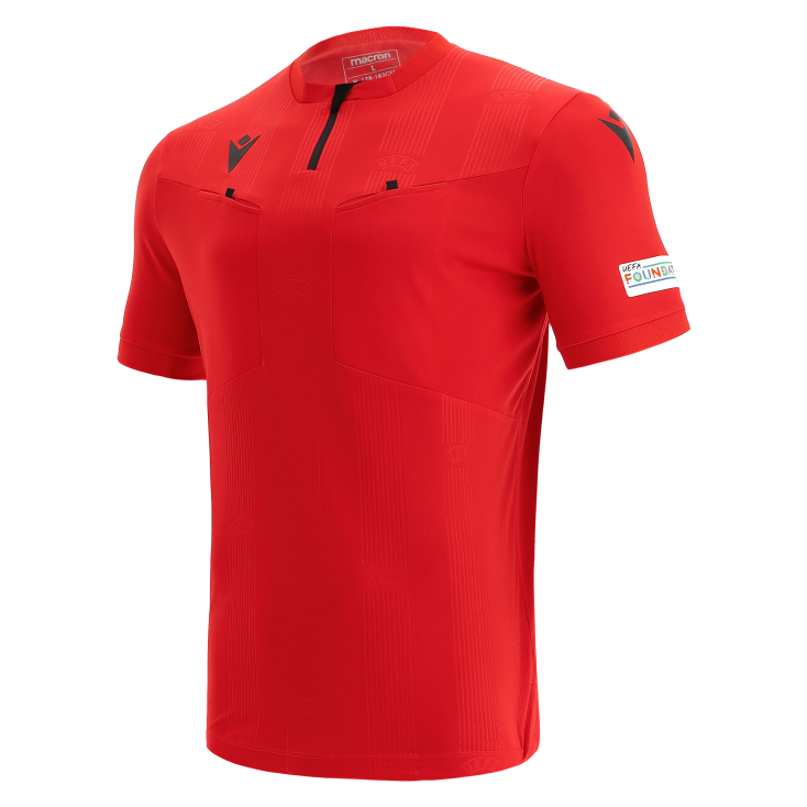 Camiseta de árbitro UEFA roja 2021