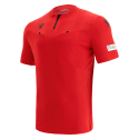 Camiseta de árbitro UEFA roja 2022