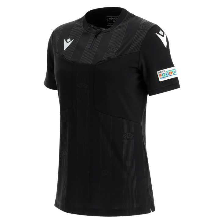 Camiseta de árbitro mujer UEFA negra 2021