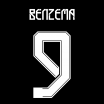Flocage BENZEMA 9 REAL MADRID