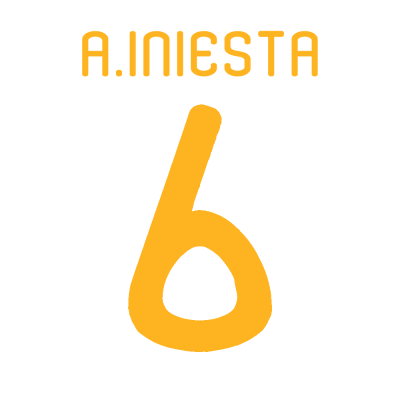 Flocado A.INIESTA 6 ESPANA 2010