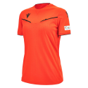 Women referee shirt UEFA red neon 2023-25