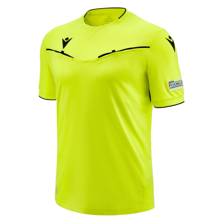 Camiseta de árbitro UEFA amarilla 2023-25